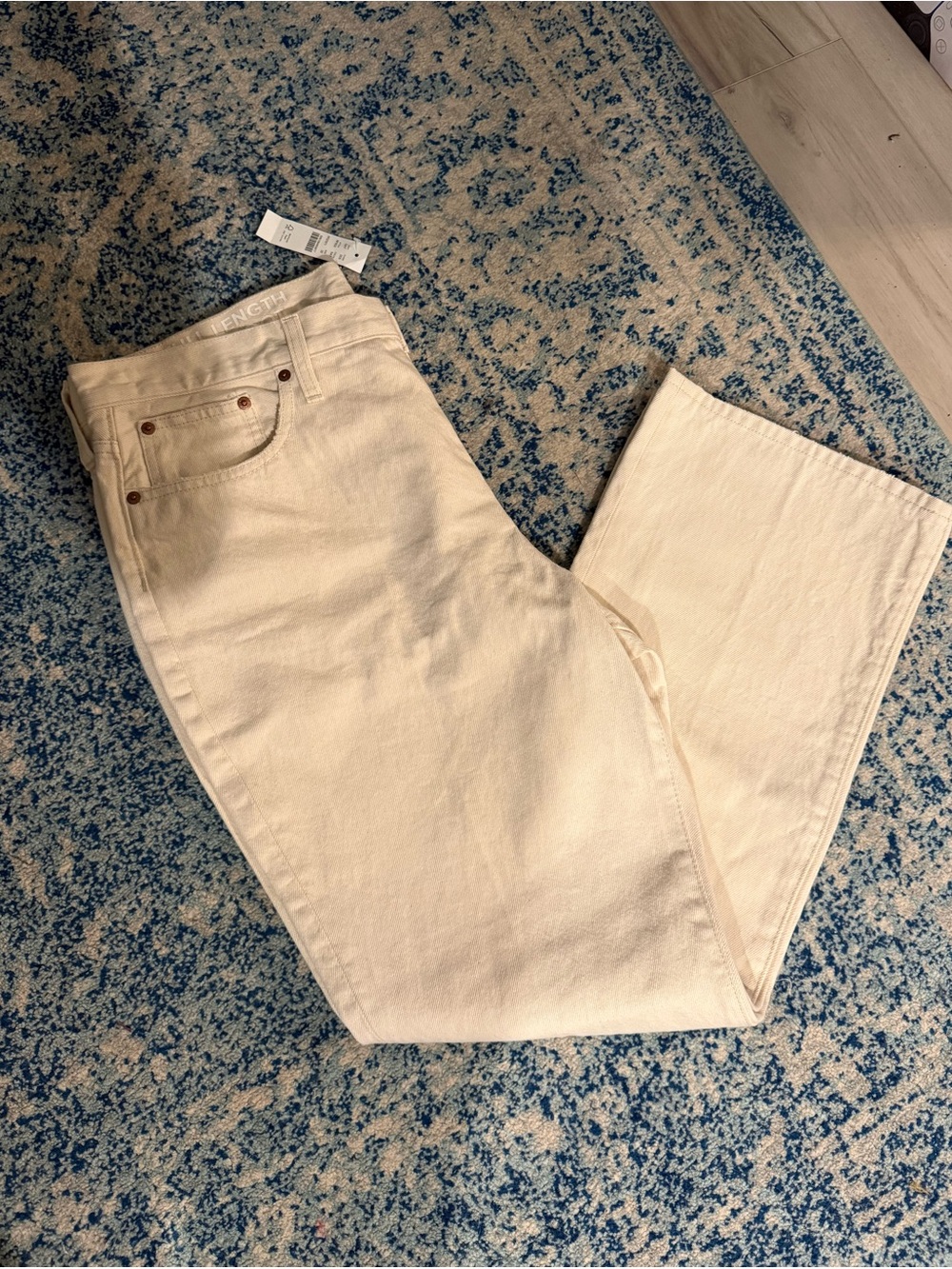 NWT Jcrew ecru full length demi boot jean sz 32